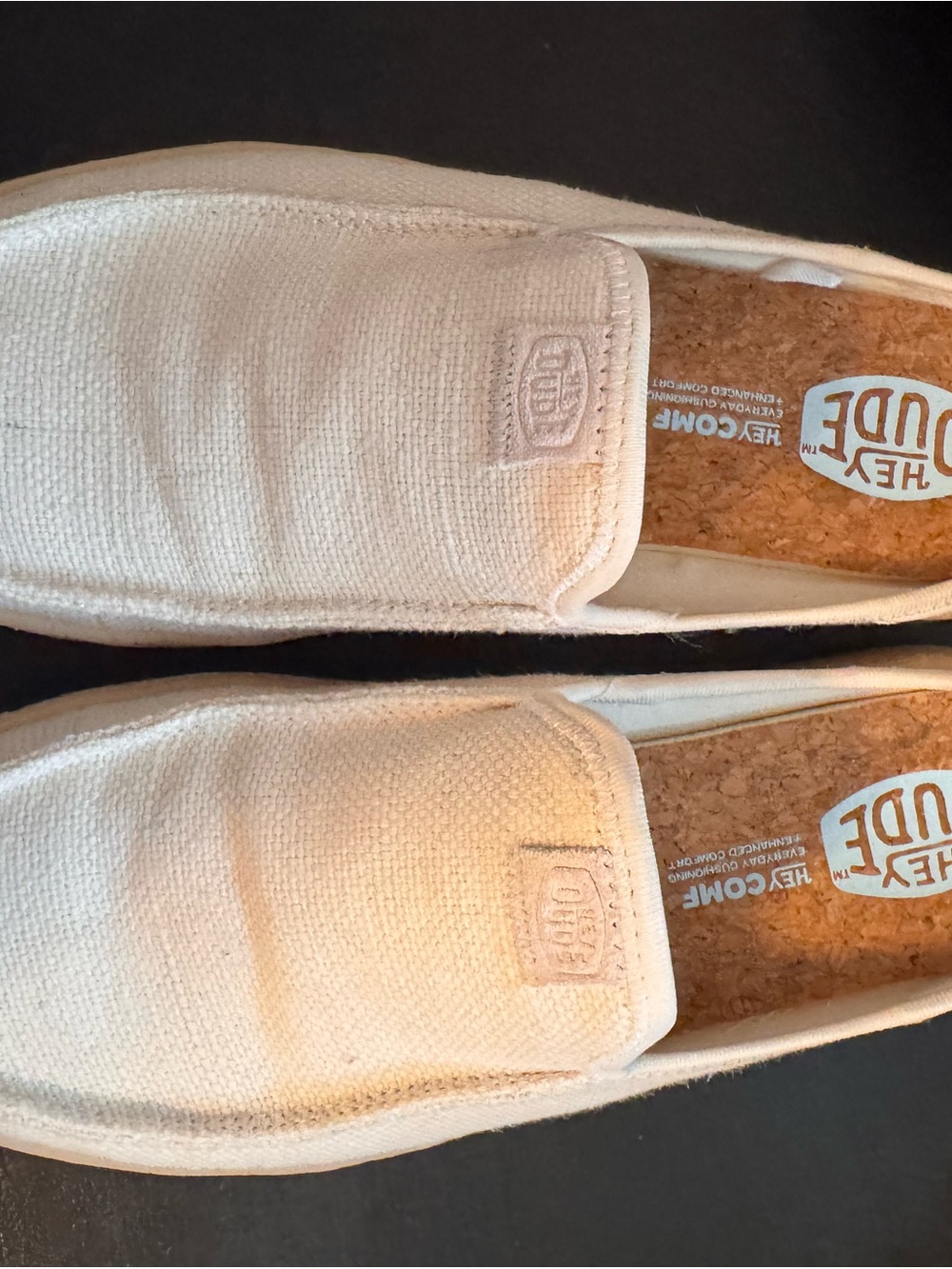 Hey Dude Tan Canvas Slip-On Shoes